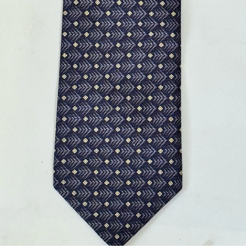 Trevisan Venezia Men’s Necktie with Multicolor Diamond Design 100% Silk